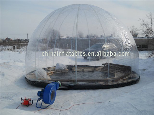clear inflatable tent